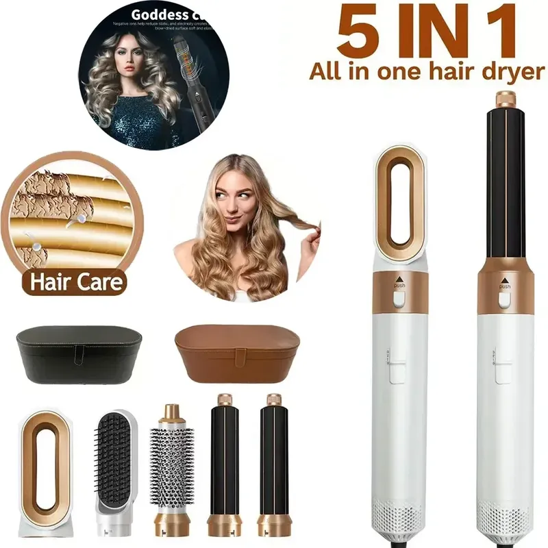5 in 1 Haartrockner Heißer Kamm Set Professionelle Curling Eisen Haarglätter Styling Werkzeug Für Dyson Airwrap Haartrockner Haushalt