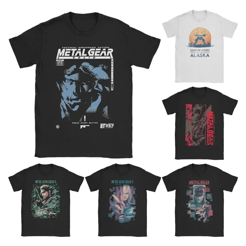Männer Frauen mgs1 solide Schlange Spiel T-Shirt Metall Ausrüstung Baumwolle Tops lustige Kurzarm o Hals T-Shirts klassische T-Shirts