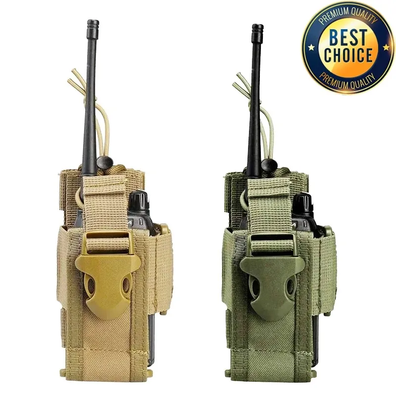 Neue Taktische Einstellbare Walkie Talkie Halter Radio Tasche Jagd Sprech Hängen Tasche Outdoor Nylon Molle Radio Tasche