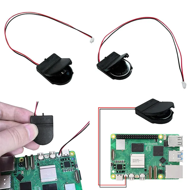 Für Raspberry Pi 5 RTC Batterie Box Echtzeituhr Halter mit Batterie/ohne Batterie RTC Uhr Batterie Kit für RPI 5 Pi5