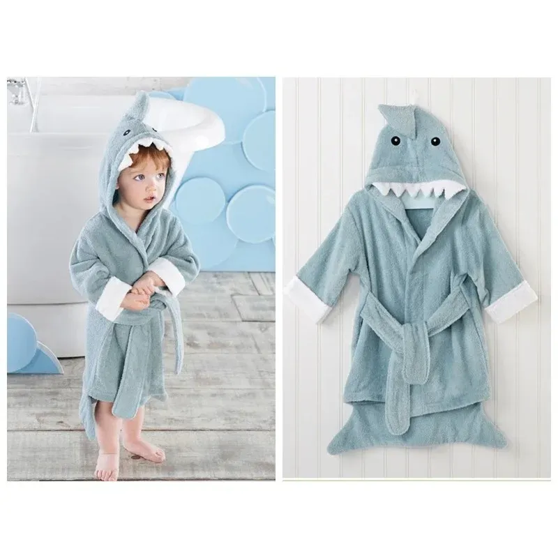 Baumwolle Baby Robe Bad Handtuch Cartoon Hoodies Infant Mädchen Jungen Nachtwäsche Bad Decke Kinder Weichen Bademantel Pyjamas Kinder Kleidung