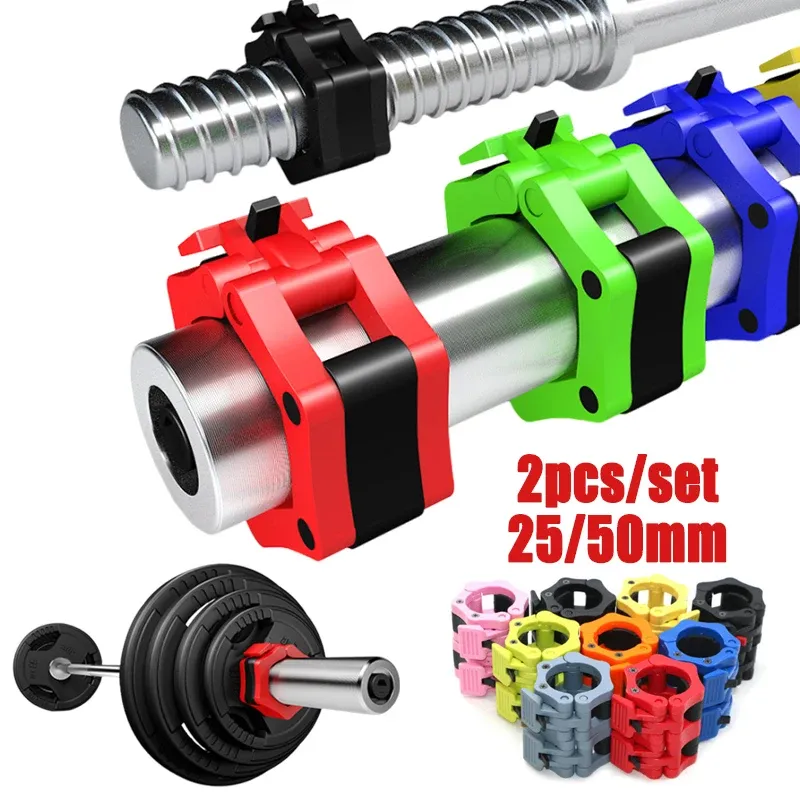 1 Paar Sicherheits-Hantel-Snap-Schnellverschluss-Fix 25/50 mm Langhantelklemmen Gewichtheber-Stangenklemmen für Gewichtheben-Krafttraining