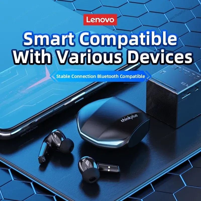 Original Lenovo GM2 Pro Gaming Kopfhörer Bluetooth Wireless Dual Mode Ohrhörer Kopfhörer mit geringer Latenz HD Anruf Headset mit Mikrofon Neu