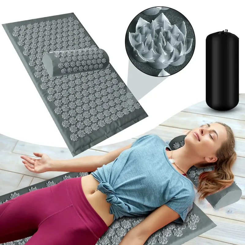 Shiatsu Akupressur Matte Spike Massage Pad Kuznetsovs Applikator Sport Fitness Kissen Kissen Massage gerät Yoga Matte Pilates Übung