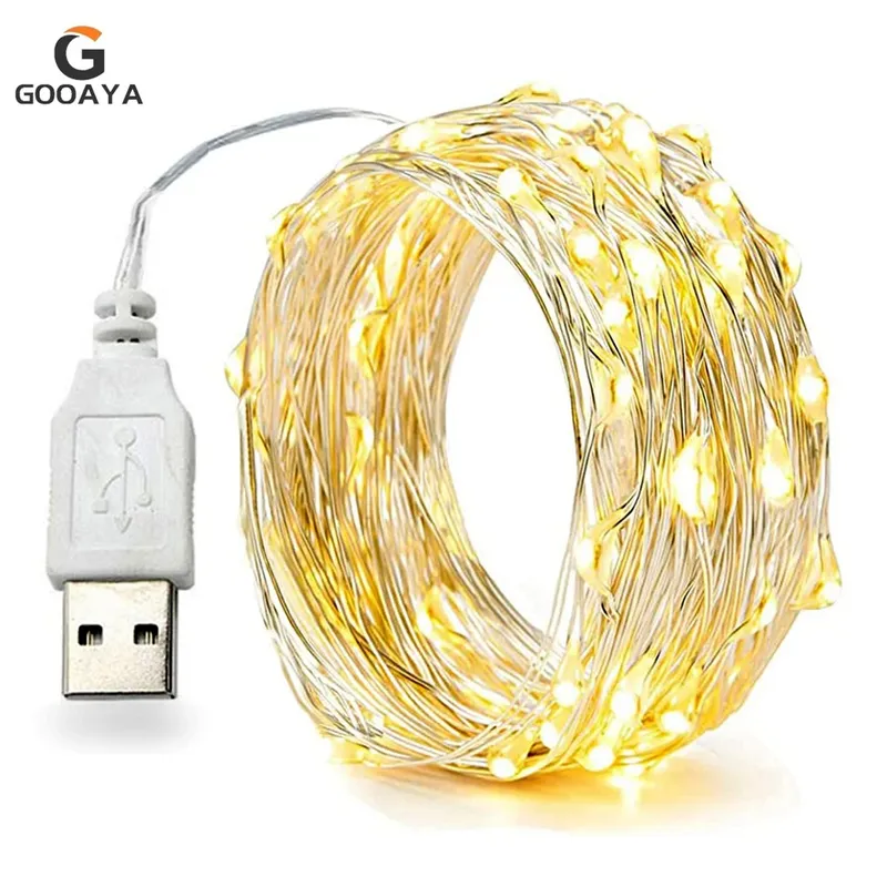 30m 10m wasserdicht USB LED Lichter Schnur Kupferdraht Fee Girlande Licht Lampe Weihnachten Hochzeits feier Urlaub Beleuchtung Kranz