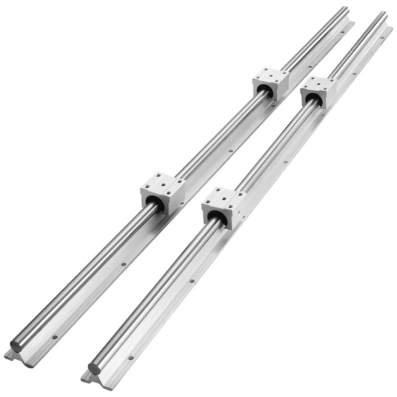 SucceBuy 2PCS Linearführungsschienen SBR12 SBR16 SBR20 SBR25 800-2200mm & 4PCS UU Lagerblöcke Smooth Motion DIY Mühlen CNC Teile