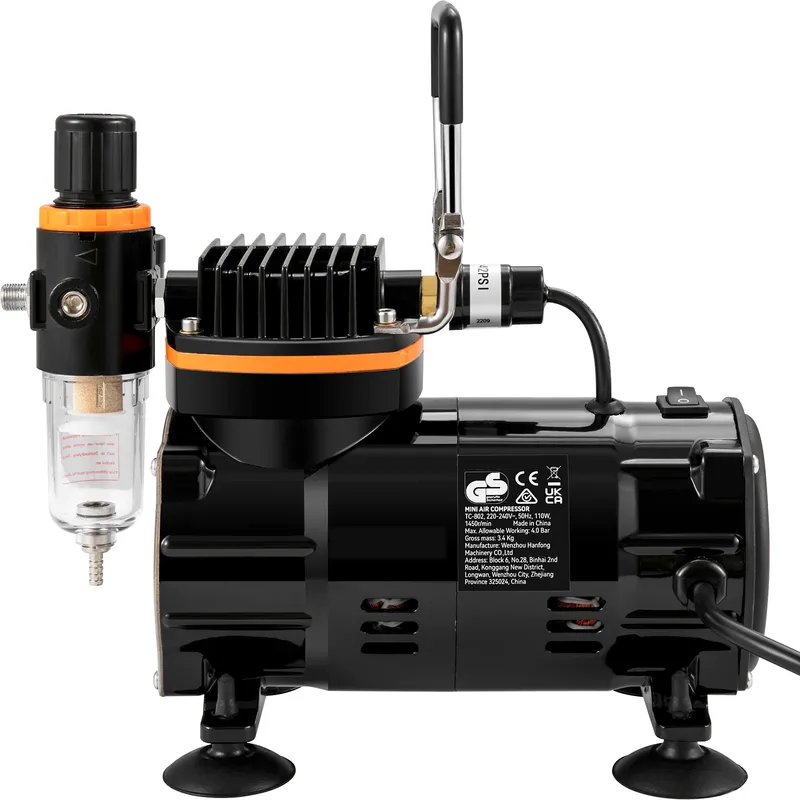 SucceBuy Professionelles Dual-Action-Airbrush-Set, 120 W, elektrische Spritzpistole, Airbrush, Malerei, Kunst, Nagel, Tattoo, Make-up, Modellsprühgerät