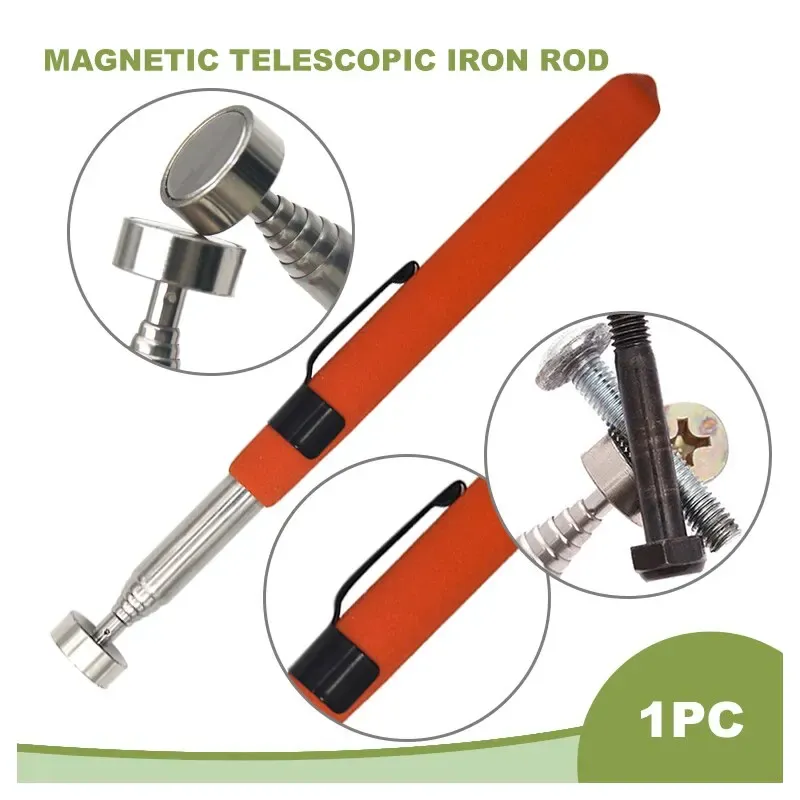 8 Pfund magnetischer einziehbarer Pickup orange Saugstab tragbarer multifunktion aler Absaug stift clip Kfz-Reparatur werkzeuge