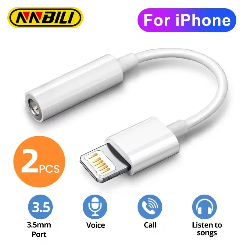 NNBILI Für Beleuchtung Kopfhörer Adapter für IPhone 11 12 13 14 PM 12Mini SE 2020 XS XR X 8 7 + IOS Zu 3,5 Mm Jack AUX Audio Kabel
