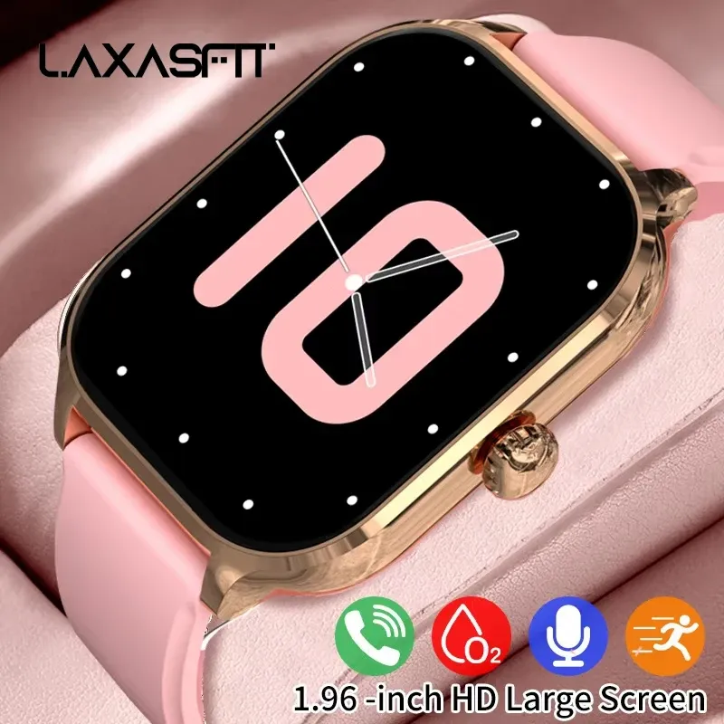 LAXASFIT H9 Smart Uhr Männer Frauen Sport Fitness Tracker 2,01 zoll HD Bildschirm Bluetooth Sprechen Smart Uhr Für Android IOS