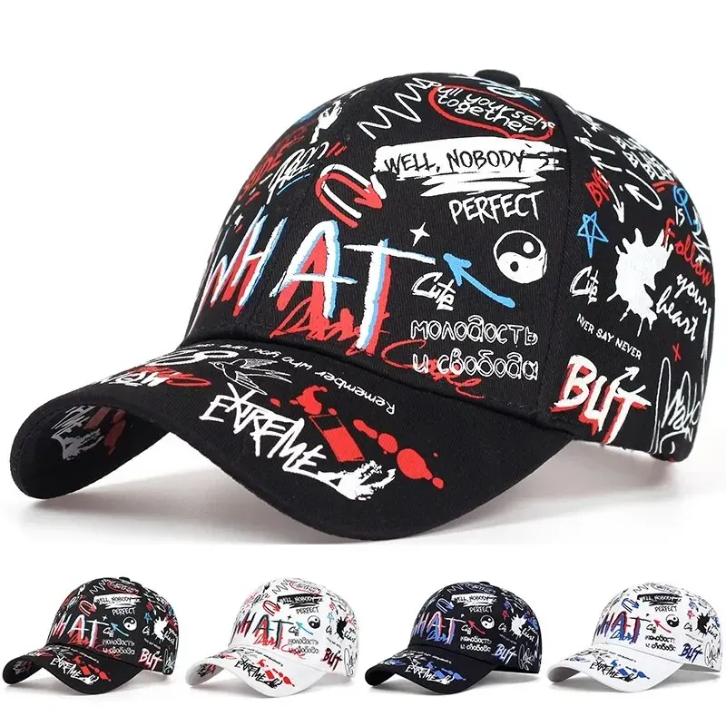 Korea Graffiti Mode Hipster Hut Persönlichkeit trend Männer und Frauen Baseball mützen Hip Hop Mützen