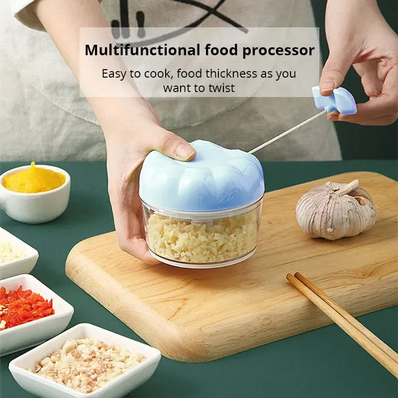 1pc Blau/Rosa Manuelle Knoblauch Stampfer Hand Ziehen Küche Haushalt Typ Knoblauch Mixer Geschmortes Hackfleisch Knoblauch küche Gadgets