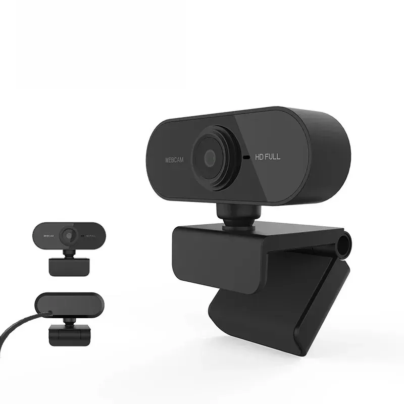 Webcam mit Mikrofon, USB-Computerkamera für Videoanrufe, Zoom, Teams, Streaming, Plug-and-Play für PC, Mac - 9.74 EUR