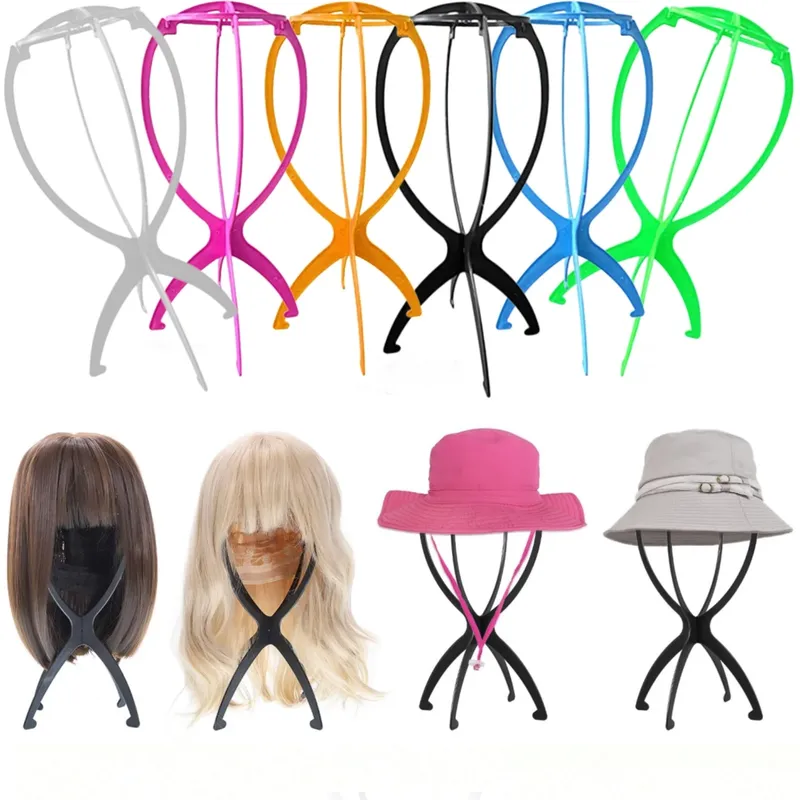 Klappbarer Perückenständer aus Kunststoff, Verstellbarer Tragbarer Friseursalon-Modellhalter für Modepräsentation