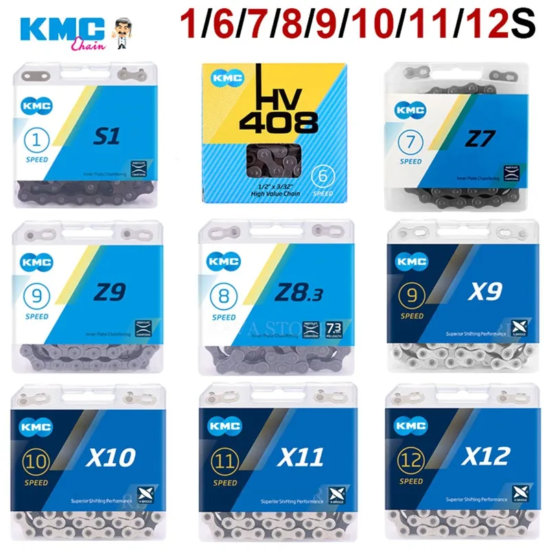 KMC MTB-Kette 1 6 7 8 9 10 11 12-Gang-Fahrradkette Single Speed City Bike-Ketten X8 X9 X10 X11 X12 Fahrradteile für Shimano