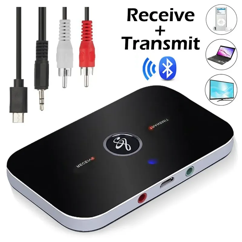 Bluetooth 5,0 Audio Sender Empfänger RCA 3,5mm AUX Jack USB Dongle Stereo Musik Wireless Adapter Für Car kit PC TV Kopfhörer