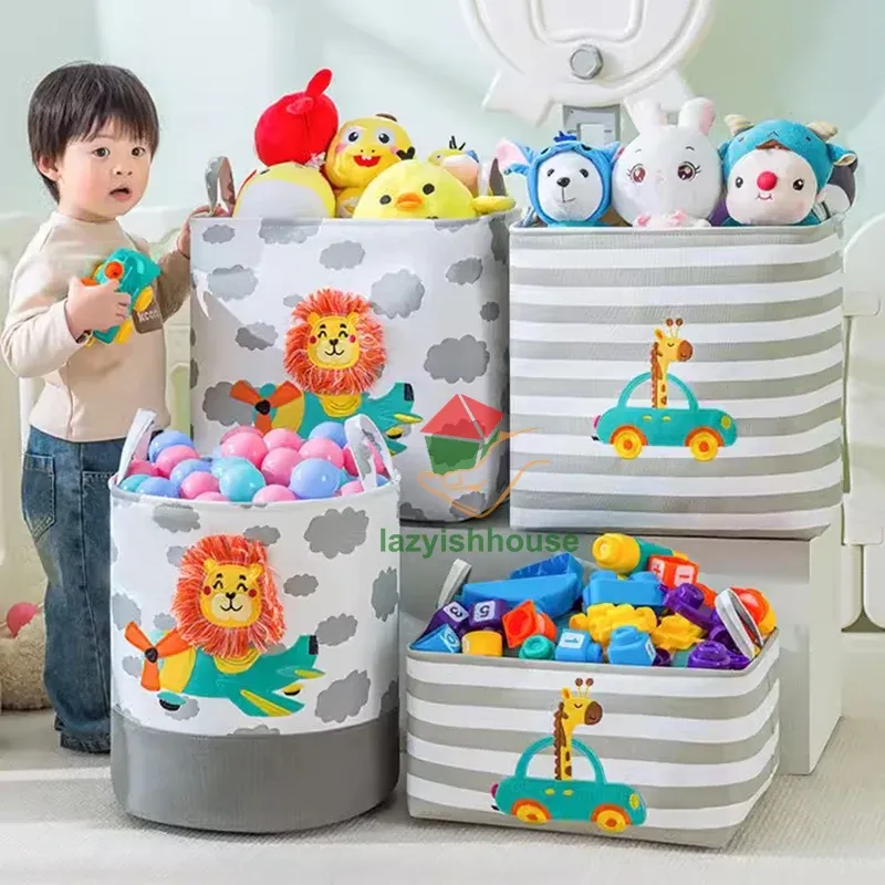 Klappbarer Aufbewahrungskorb für Leinen, Stoff, Kleiderschrank, Büro, Schlafzimmer, Schrank, Spielzeug, Wäschekorb mit Griff, Aufbewahrungsorganisator, neu