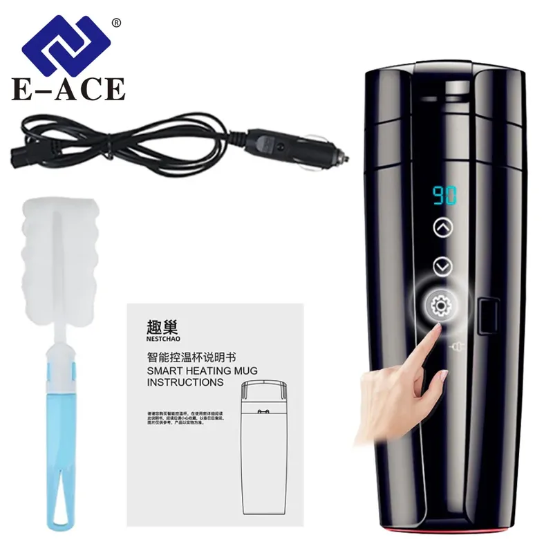 12V 24V Auto Heizung Tasse Wasserkocher Edelstahl Smart Temperatur Control Touch LCD Display Reise Kaffee Becher wärmer