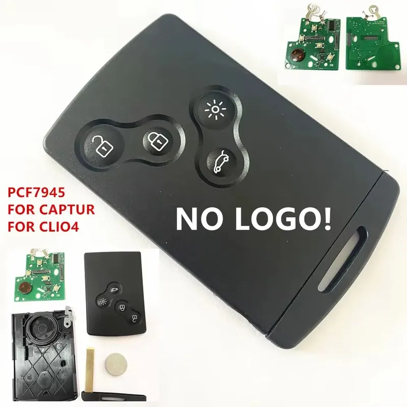 KEIN LOGO! 5 teile/los 4 Taste clio4 Keyless Auto Schlüssel Smart Card Fernbedienung 433 MHz 4A Chip für Rena Clio IV 4 Captur schlüssel 2009-2017