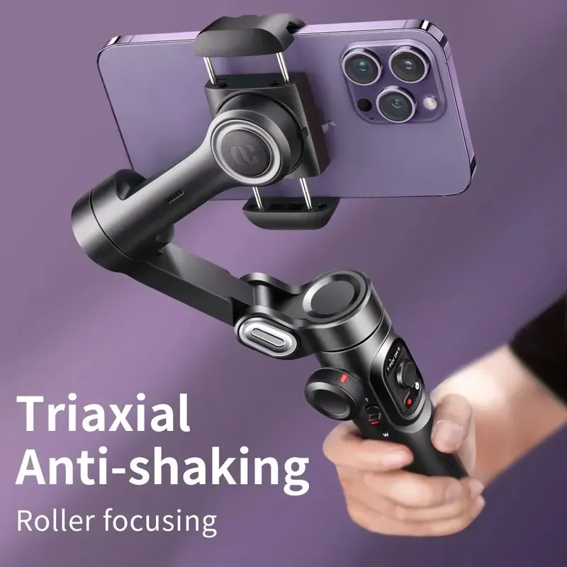 AOCHUAN 3-Achsen-Handheld-Gimbal-Stabilisator SmartXE für Smartphone für iPhone Android AI Face Tracking TikTok Vlog