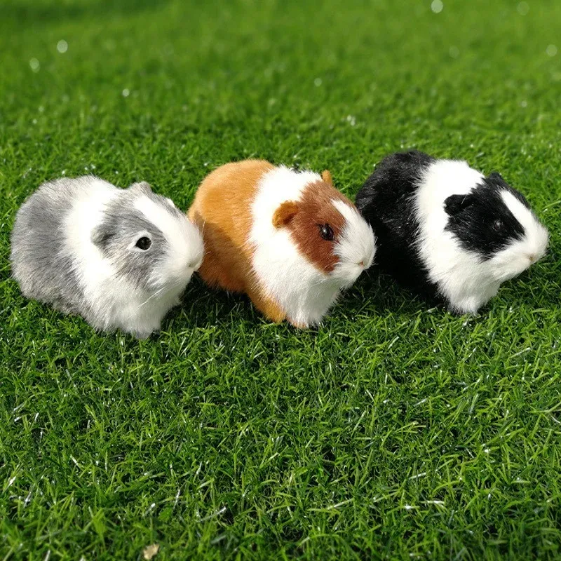 Simulation Pelz Meerschweinchen Tier Plüsch Puppe Hamster Puppe Plüsch Spielzeug Weiche Stofftier Figur für Kinder Geburtstag Geschenk