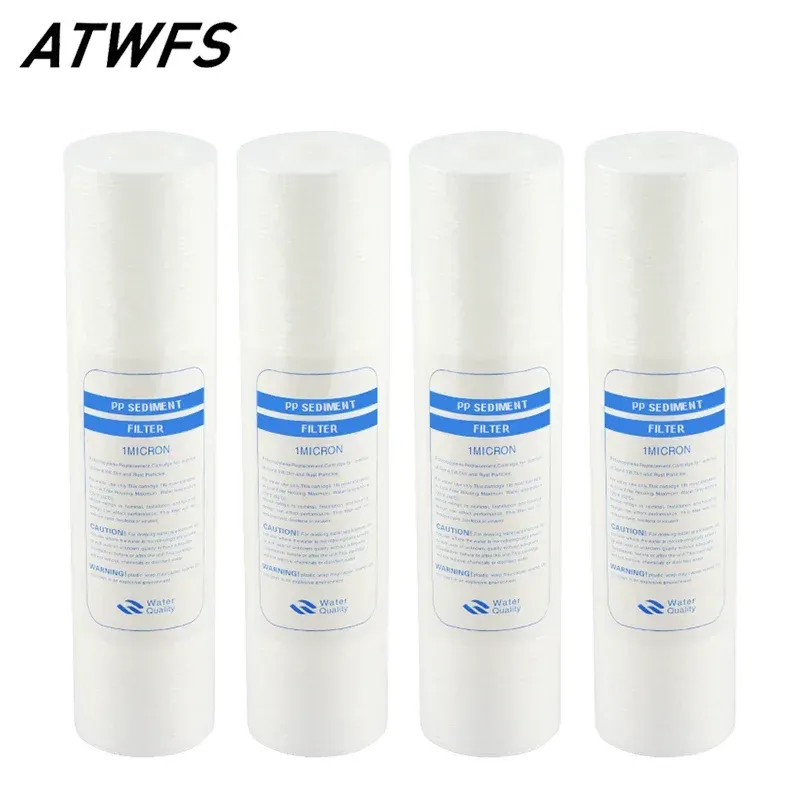 Atwfs wasser reiniger 10 zoll 4 stücke 1 mikron sediment wasserfilter patrone pp baumwoll filter wasserfilter system