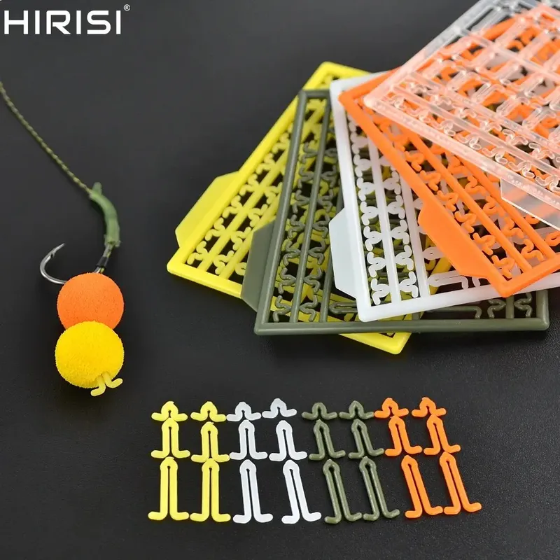 Hirisi 5-teiliges Karpfen-Angelgerät Hair Rig Boilie Bait Drill Stops Boilie V Stopper Angelzubehör AH163