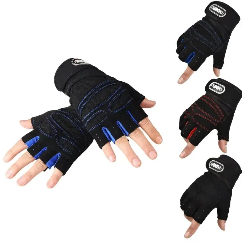 Fitness Halbfingerhandschuhe Männer und Frauen Handgelenkschutz Sport Hantel Reiten rutschfeste horizontale Stange Übungstraining