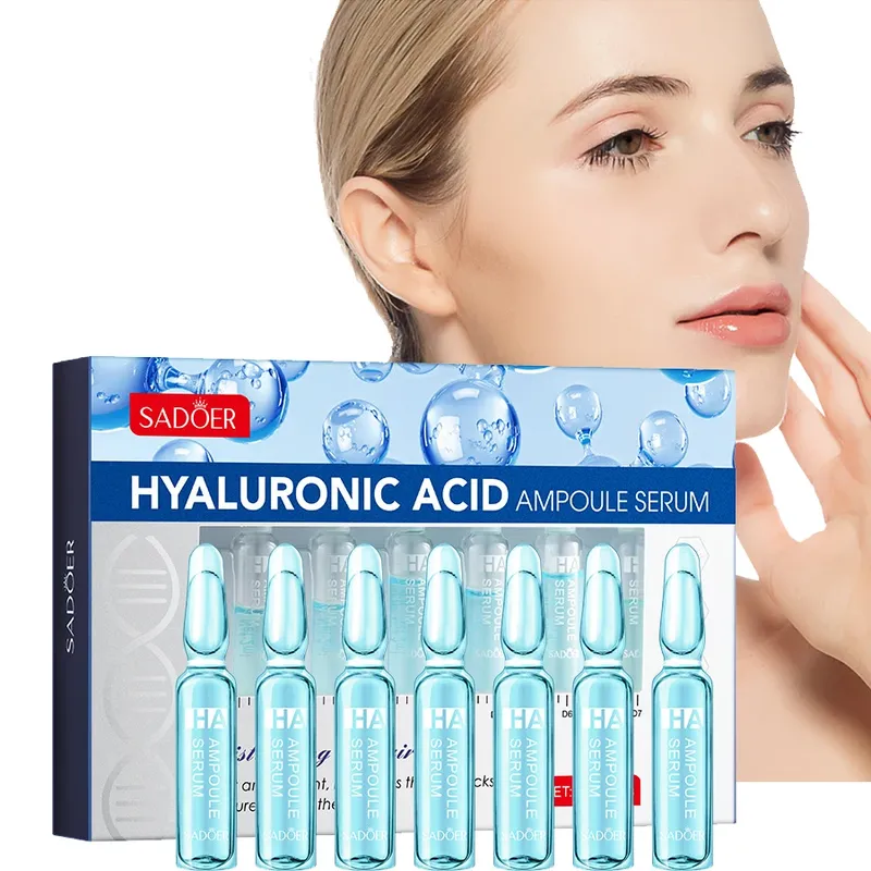 Sadoer Hautpflege-Hyaluronsäure-Flüssigkeitsserum, feuchtigkeitsspendendes Gesichtslifting, leuchtend, Puqua Diego Diego Diego Diego Dermapen Serum, 2 ml*7 Stück