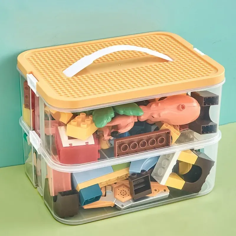 Bausteine spielzeug aufbewahrung sbox für deckel ziegel förmige kunststoff kidbin kinder spielzeug behälter für kinder