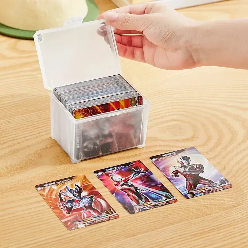 2/4PCS Kleine Halbtransparente Kunststoff Karten Fällen Ordner Matte Flip-Top Schmuck Box Zubehör Lagerung Organisieren verpackung Boxen