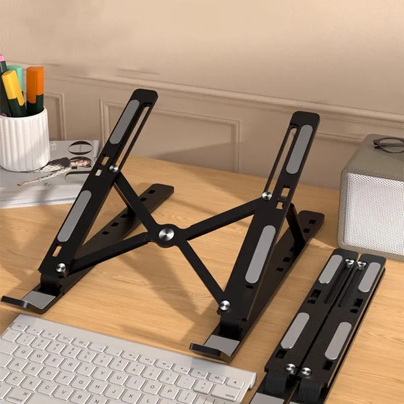 Einstellbare Kunststoff Desktop Laptop Riser Ständer Kühlkörper Basis Halterung Faltbare Desktop Monitor Unterstützung Ständer für Kühlung