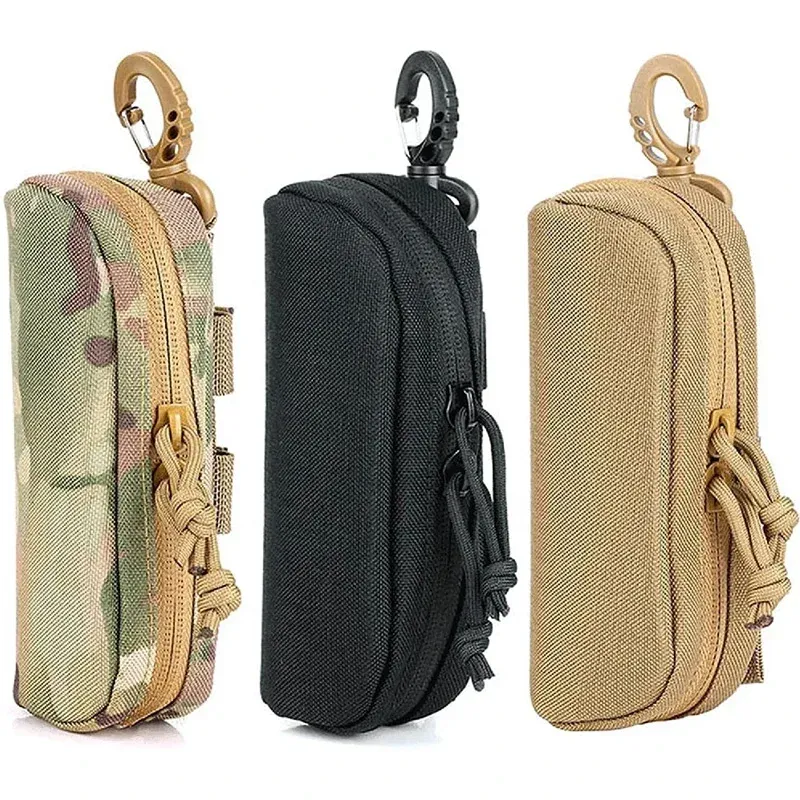 MOLLE Brillenetui Jagd stoßfestes Schutzbrillenetui Tragbares Outdoor-Sonnenbrillenetui - 1000D Nylon