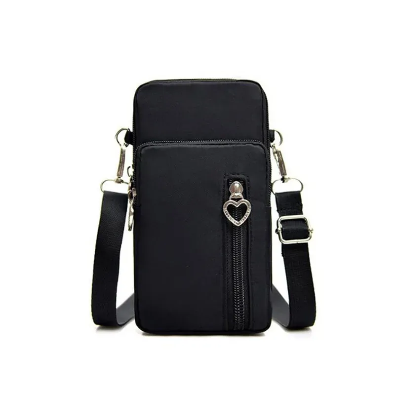 Wasserdichte Handy tasche Damen Mini Oxford Umhängetasche täglich mehr schicht ige Reiß verschluss Geldbörse lässig Outdoor-Reise Nylon tasche