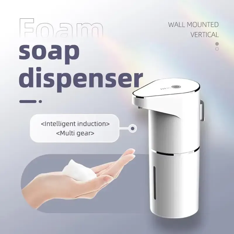 Handseifenspender Intelligenter Induktionsschaum mit mehreren Gängen, kontaktlos, wandmontiert, vertikal, wiederaufladbar, Smart Automatic