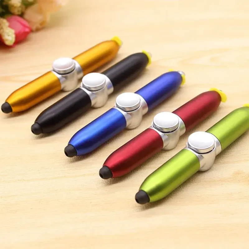 Multi-funktion Gyroskop Stifte Dekompression Spielzeug Gyro Spinner Licht Zappeln Spielzeug Stift Mit Relief Stress Led Erwachsene Finger Ballpoi