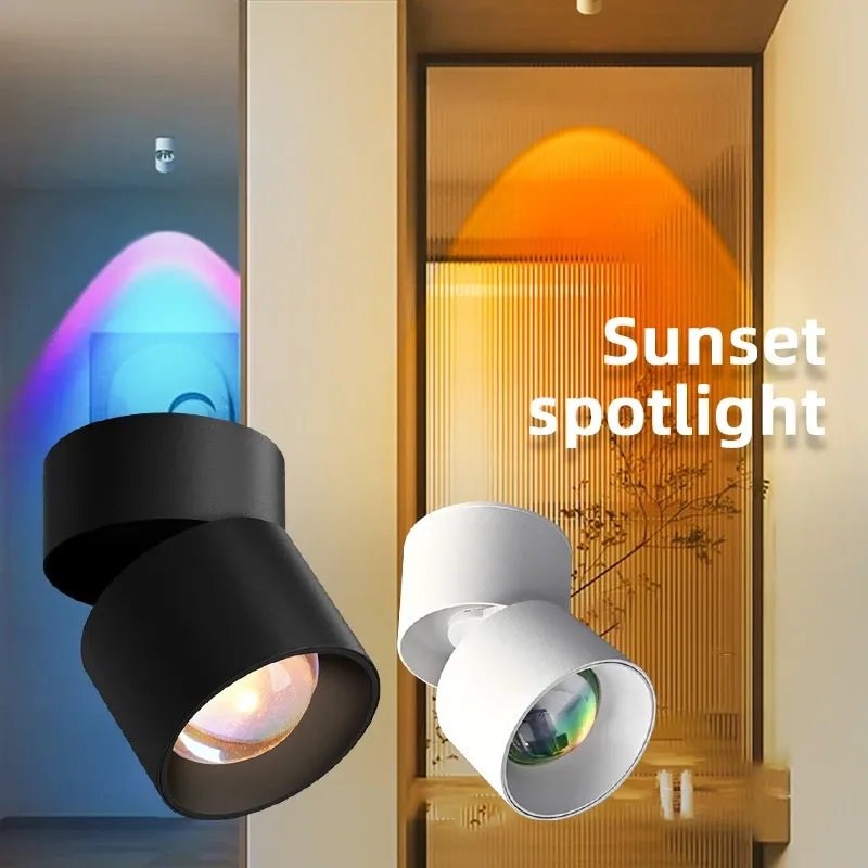 Neue sonnenuntergang scheinwerfer Led Unten Lampe Innen Oberfläche Montiert/einbau Decke Spot Beleuchtung Für Dekoration Wohnzimmer Schlafzimmer Flur