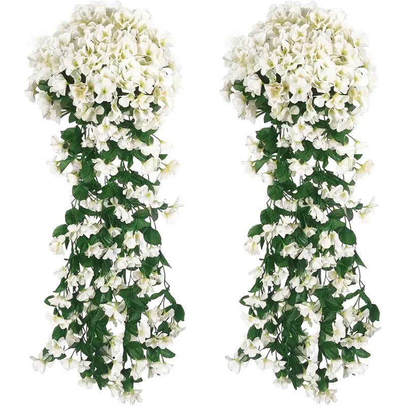 1PC Künstliche Blumen Seide Violett Wand Hängen Hochzeit Szene Dekor Hause Blumen Outdoor Garten Party Festival diy geschenke Hotsale