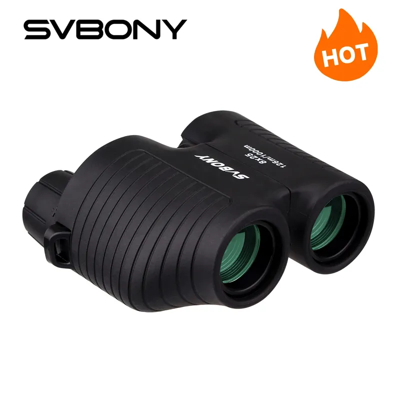 Svbony f9323a 8x25 porro binokular schwarzes teleskop mit festem fokus wandern camping vogel beobachten