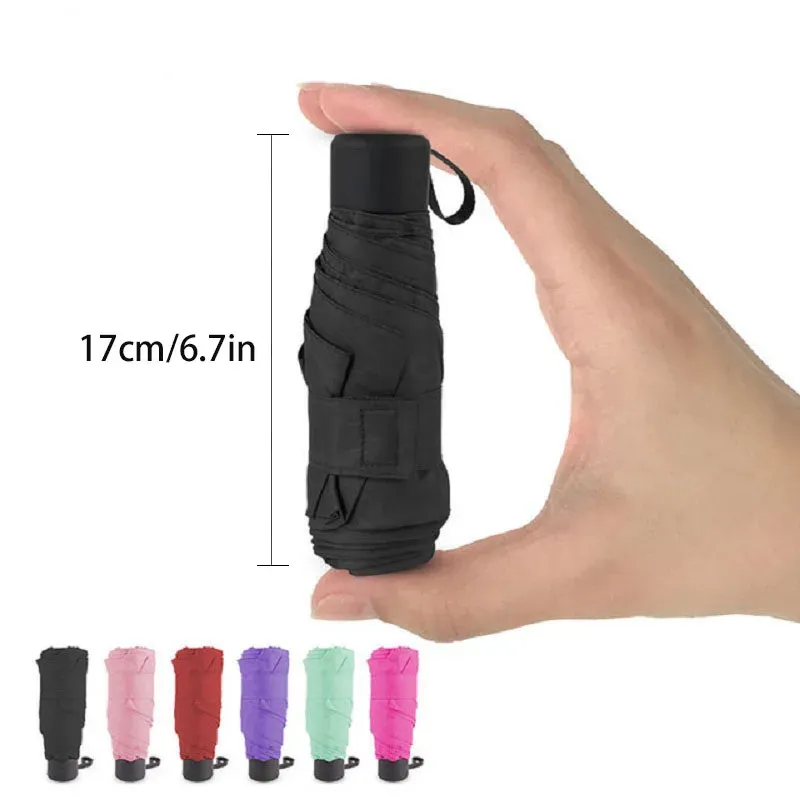 Ultraleichter Mini-Taschen-Regenschirm für Damen, klein, winddicht, faltbar, für Reisen, kompakt, Regen, Herren-Regenschirm, Sonnenschutz-Regenschirm, Outdoor-Um