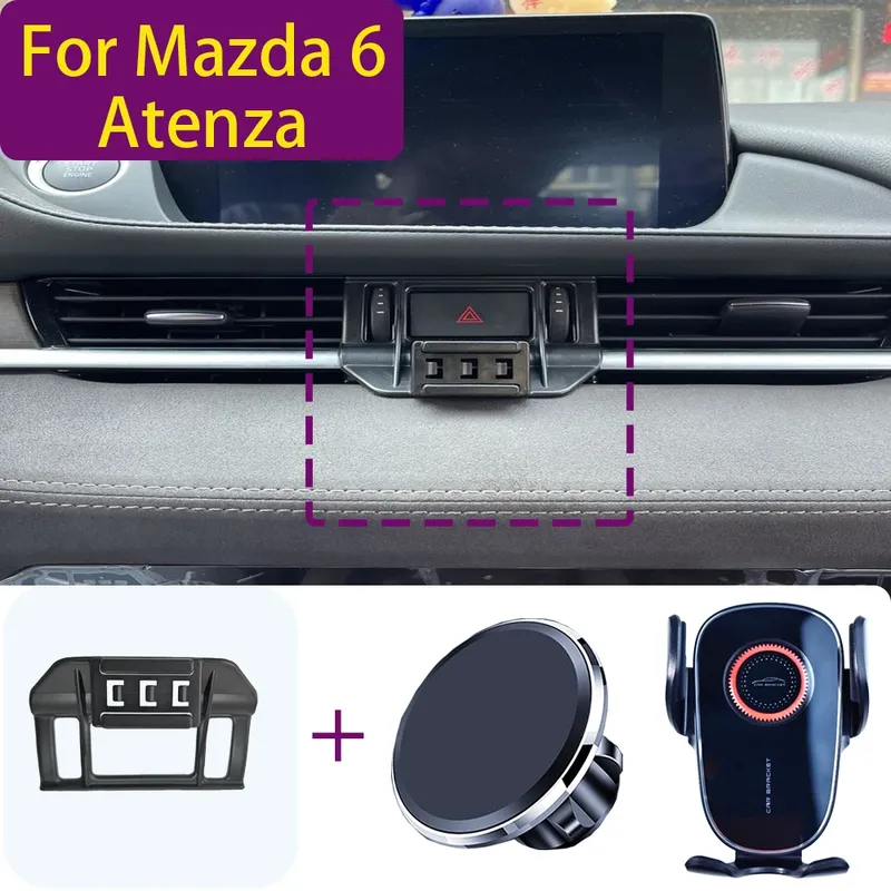 Für Mazda 6 Atenza 2020 2021-2023 Magnetische Auto Telefon Halter Magnet Halterung Drahtlose Lade Telefon Stehen Angepasst Halterung basis