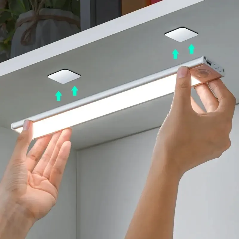 LED Motion Sensor Licht Nachtlicht Wireless USB Unter Schrank Licht Für Küche Schrank Schlafzimmer Kleiderschrank Sensor Innen Beleuchtung