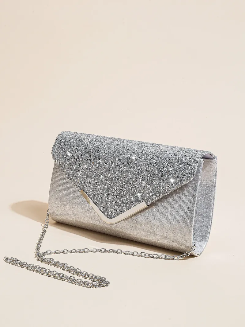 Frauen Abend Umschlag Handtasche Prom Pailletten Kupplung Geldbörse kette Schulter Cross Body Tasche Für Party