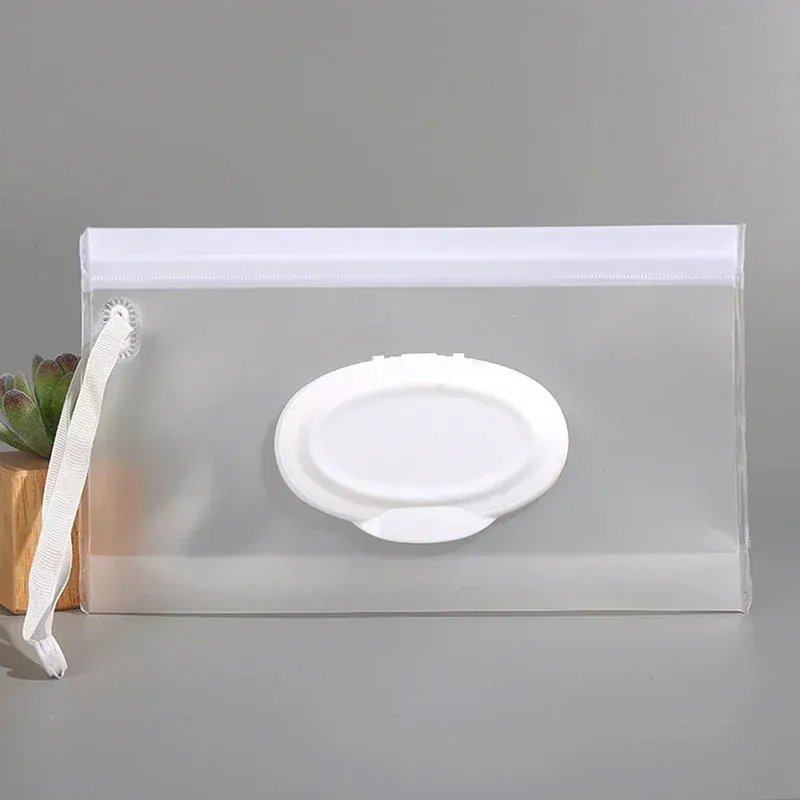 Baby Feuchttücher Beutel EVA Tragbare Transparente Halter Fall Flip Cover Wiederverwendbare Nachfüllbare Tissue Tücher Beutel Nützliche Tissue Box