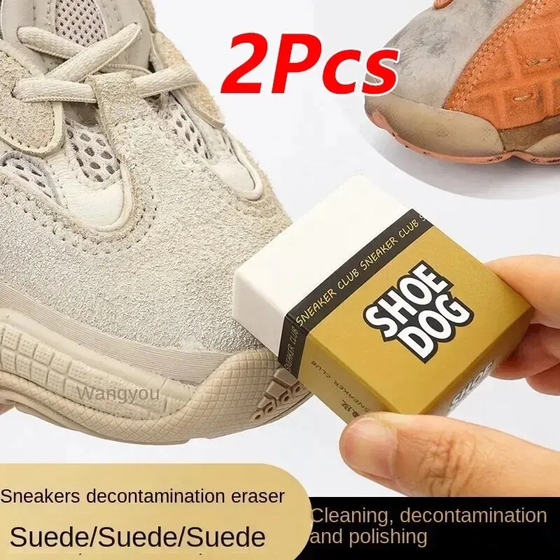 2 stücke Schuhe Radiergummi Tragbare Wildleder Schaffell Matte Leder Stoff Pflege Schuhe Reinigung Leder Reiniger Gummi Block Schuh Pinsel