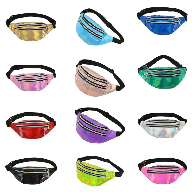 Hüfttasche, Laser-Gürteltasche, holografische Gürteltasche, Designer, niedliche Hüfttaschen, Bauchtasche, Party, Reisen, Mode, Mädchen, Schulter, Glitzer