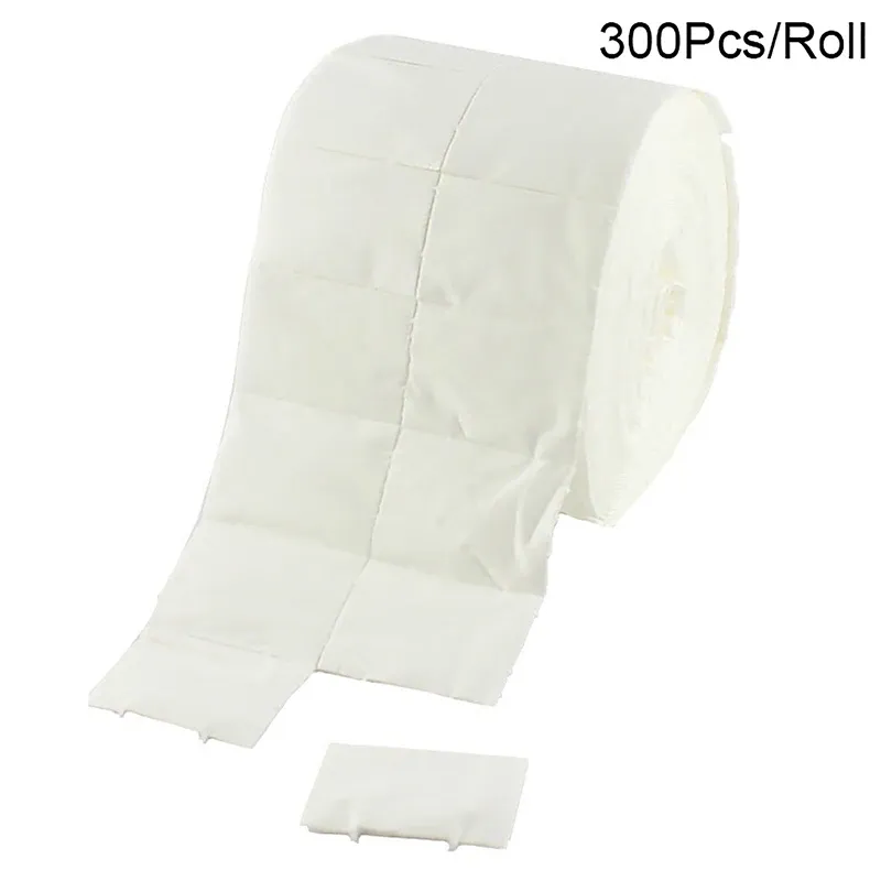 300 teile/rolle Nagel Baumwolle Tücher UV Gel Nagel Tipps Polish Remover Reiniger Lint Papier Pad Einweichen Nail art reinigung Maniküre Werkzeug