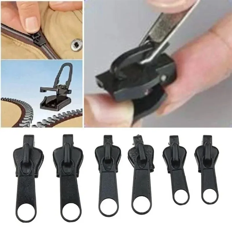 3 Größen Universal Instant Fix Reißverschluss-Reparatursatz Ersatz-Reißverschlussschieber Zähne Rettung Nähen Kleidung Tasche Reißverschlüsse Werkzeugzubehör
