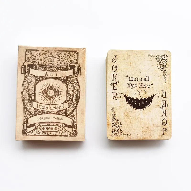 Spielkarten im Vintage-Stil, Alice im Spiel, Poker, Spielkarten, Deck, Brettspiele, Retro-Poker-Set, magische Karte, Neuheit, Geschenk, Poker