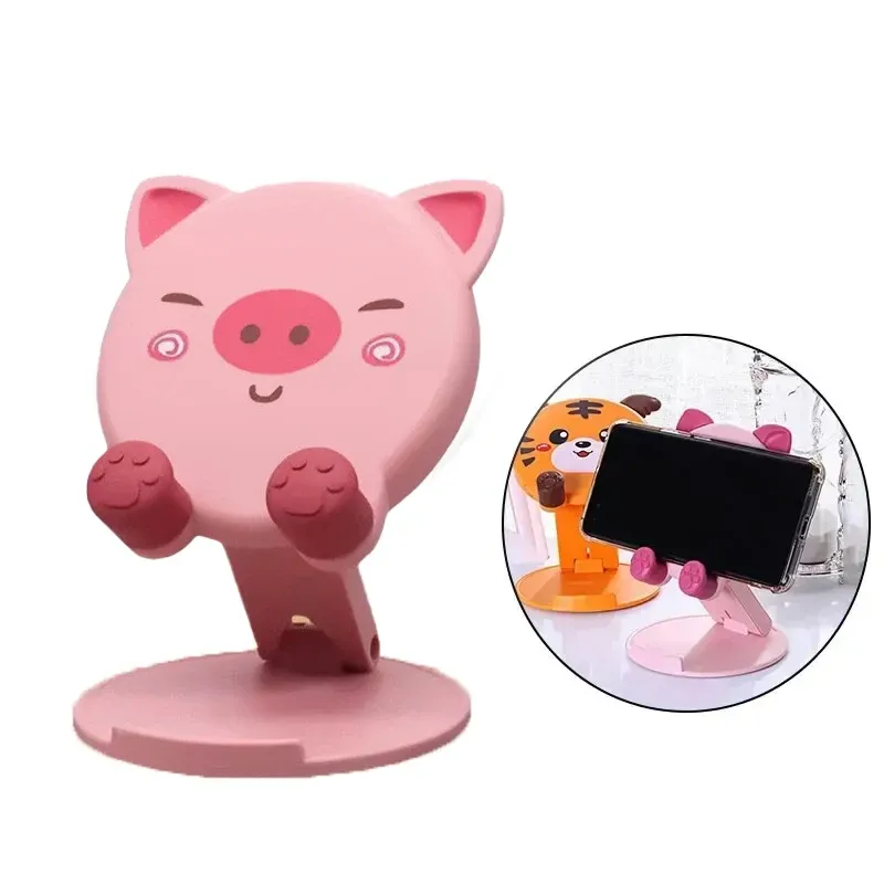 1PC Neue Cartoon Nette Telefon Ständer Klapp Kleine Tragbare Multi Funktionale Einstellbare Universal Tablet Ständer Faul Gott Werkzeug
